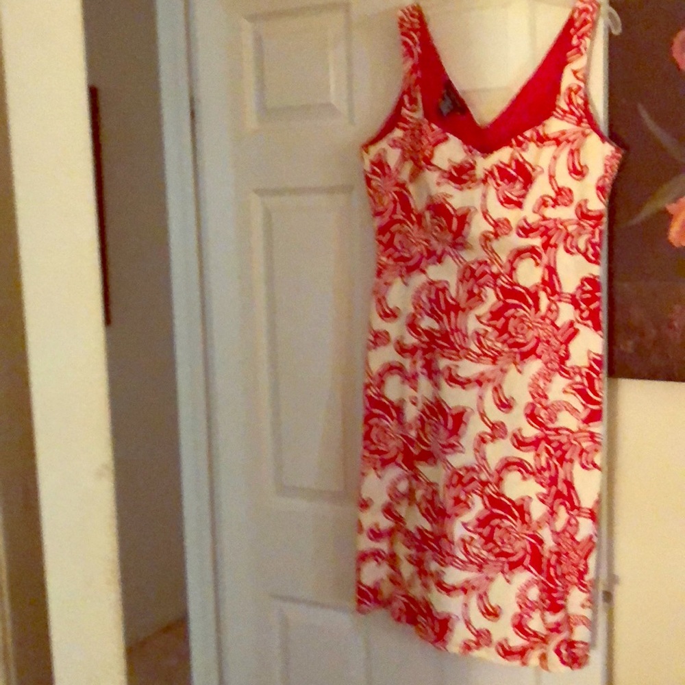 Etcetera Red and Cream sundress